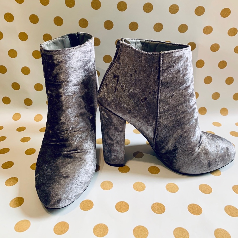 Velvet Ankle Boots